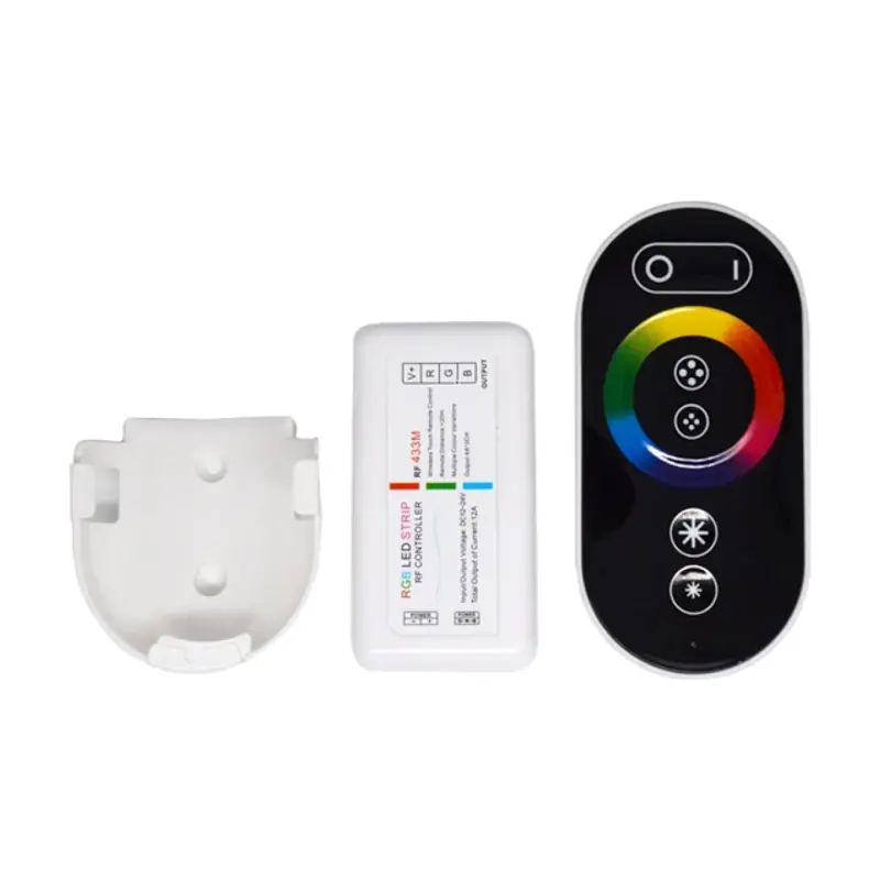 RF RGB LED ovládač 12/24V 3x6A čierny