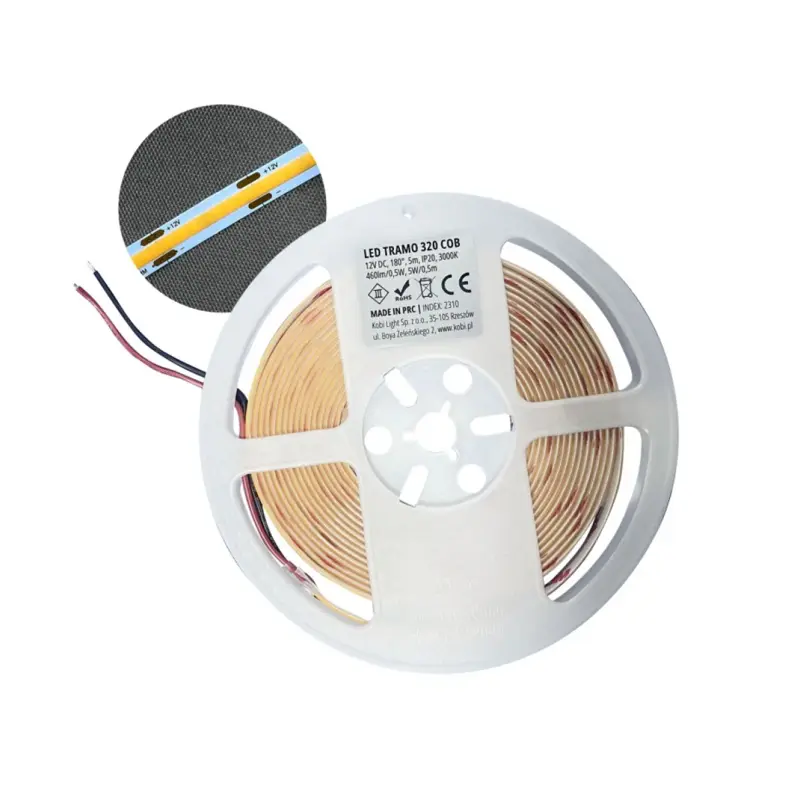 COB LED pás 12V 10W/m IP65 6500K 5m