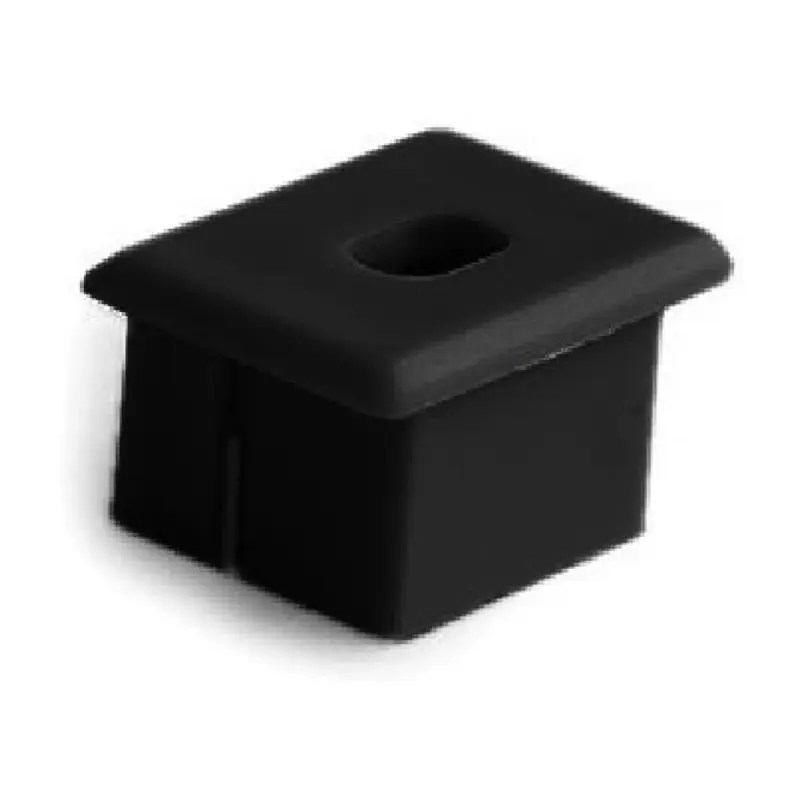 PVC záslepka pre profily PDS4-ALU s otvorom, čierna