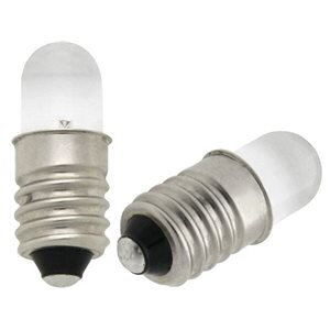 LED žiarovka E10 studená biela 0,09W 3-12V