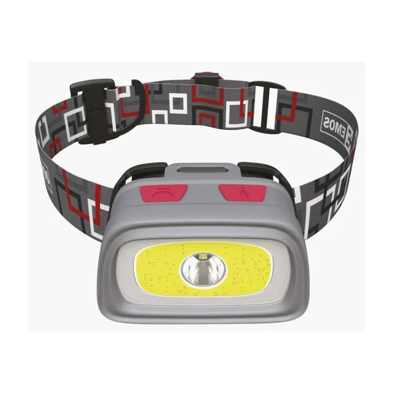 Čelovka COB + CREE LED + píšťalka, 3xAAA
