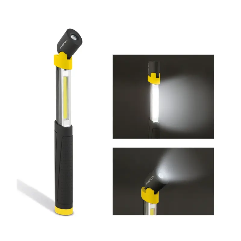 Teleskopická COB LED lampa so sklopnou hlavou