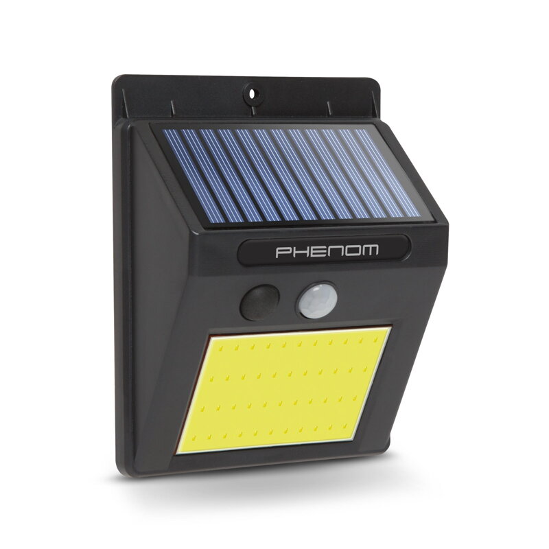 Solárny COB LED reflektor s PIR senzorom, 3W, PHENOM