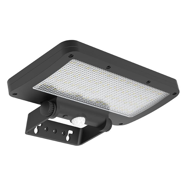 LED solárne svetlo so senzorom, 5W, 500lm, 4000K, čierne