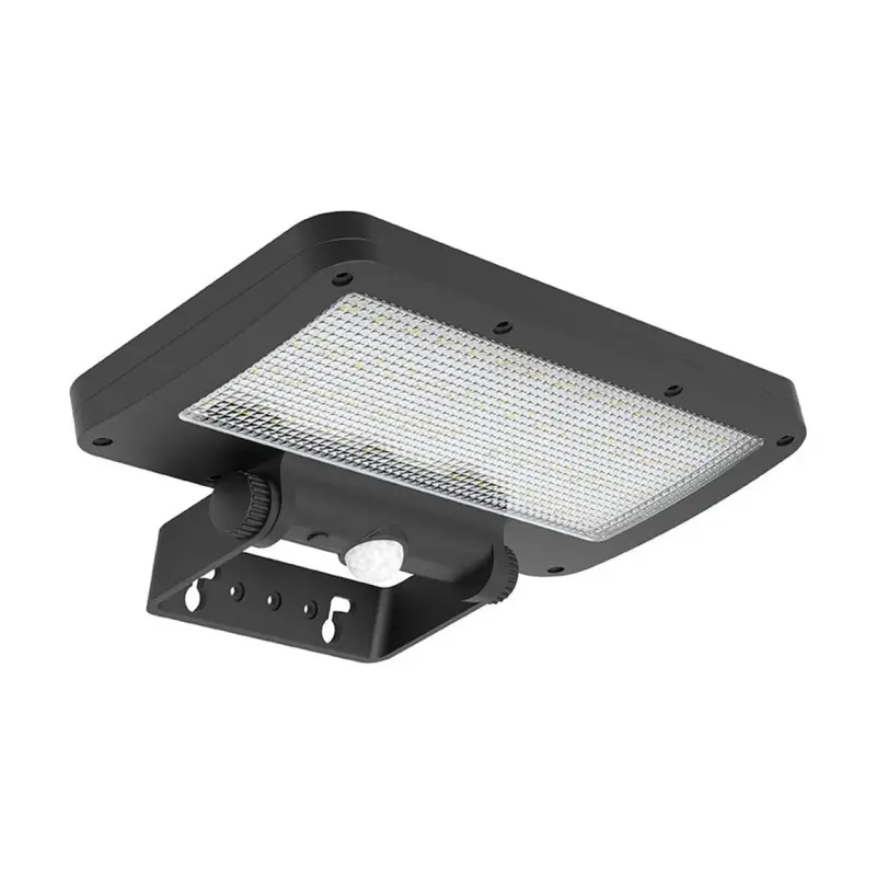LED solárne svetlo so senzorom, 5W, 500lm, 4000K, čierne