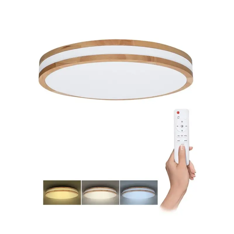 LED osvetlenie Woody, 48W, 3360lm, 38cm, CCT, stmievateľné