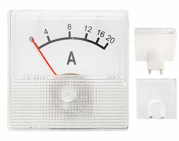 Ampérmeter analógový mini 20A DC s bočníkom Ampérmeter analógový mini 20A DC s bočníkom