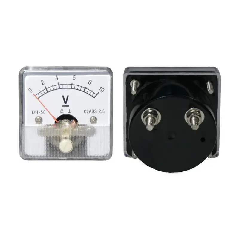 Analógový voltmeter 10 VDC, štvorec