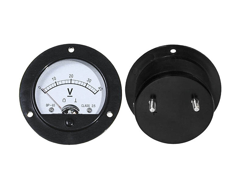 Voltmeter analógový 40V DC okrúhly Voltmeter analógový 40V DC okrúhly