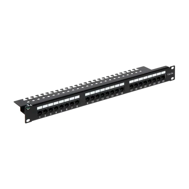 Patchpanel 24x RJ45 cat5 s vyväzovaním