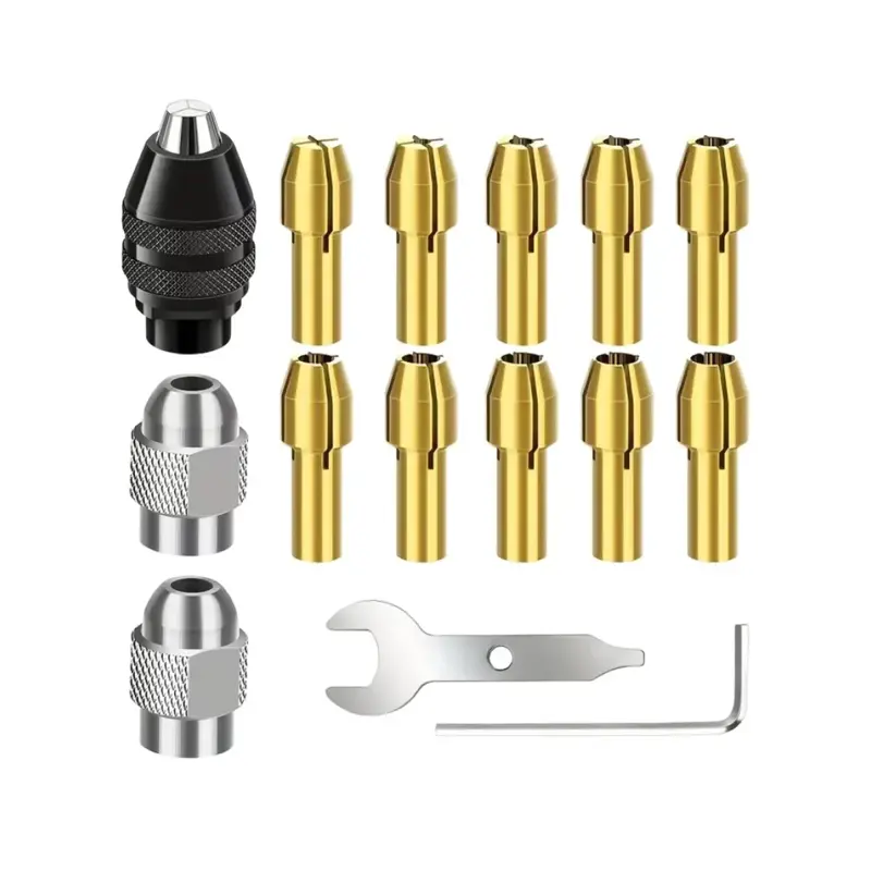 Sada skľučovadiel a klieštin 0.8-3.2mm pre minivŕtačky, pre hriadeľ M8
