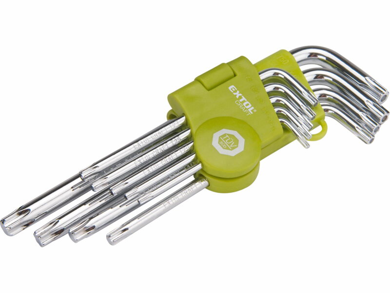 Sada TORX kľúčov T10-T50 9ks, EXTOL CRAFT