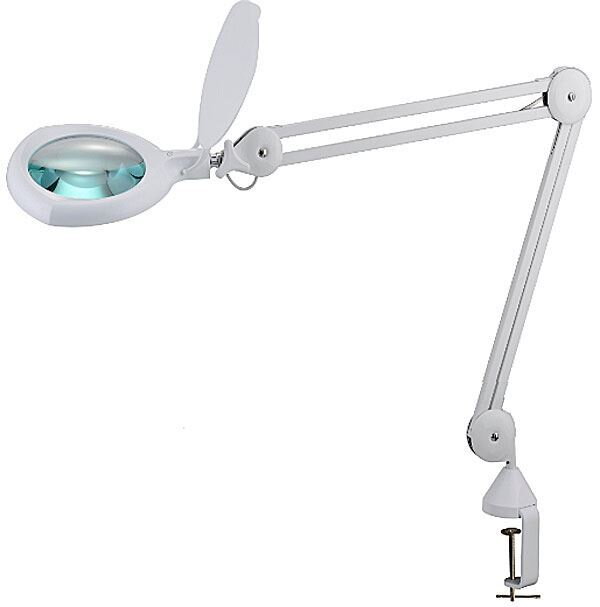 Stolová lupa 20801L, šošovka 153mm, 5 dioptrií, 60x LED - použitá