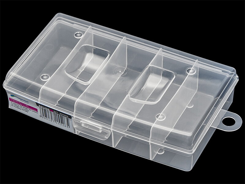 Plastový organizér, číry, 5 priečinkov, 198x117x45mm Plastový organizér, číry, 5 priečinkov, 198x117x45mm