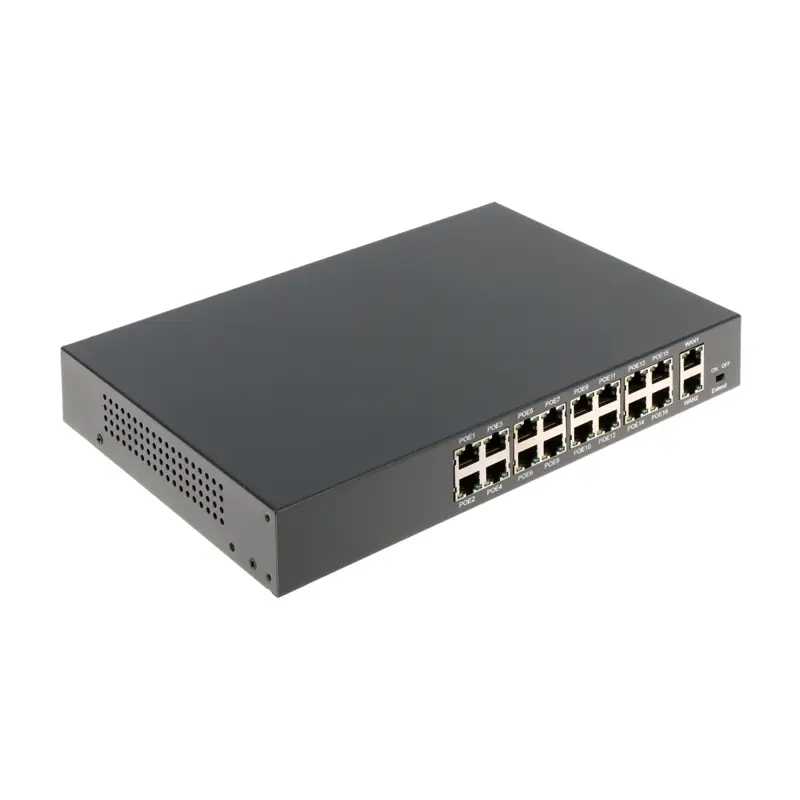 POE switch 16x POE 100Mbps + 2xLAN 1000Mbps