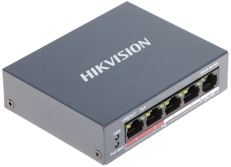 POE switch HIKVISION DS-3E0105P-E/M(B) 4-portový