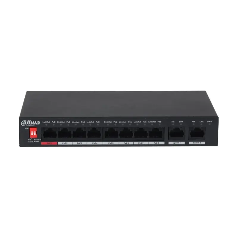 DAHUA POE switch 8-port + 2x GIGA port