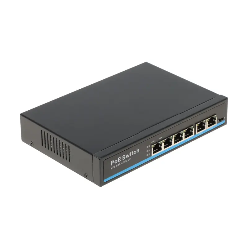 POE switch GTX-A1-06-42, 4xPOE + 2x LAN 100Mbps