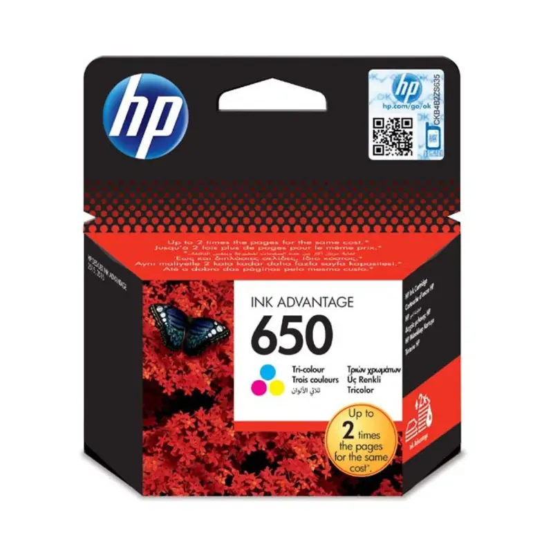 Atramentová kazeta HP 650 trojfarebná originálna