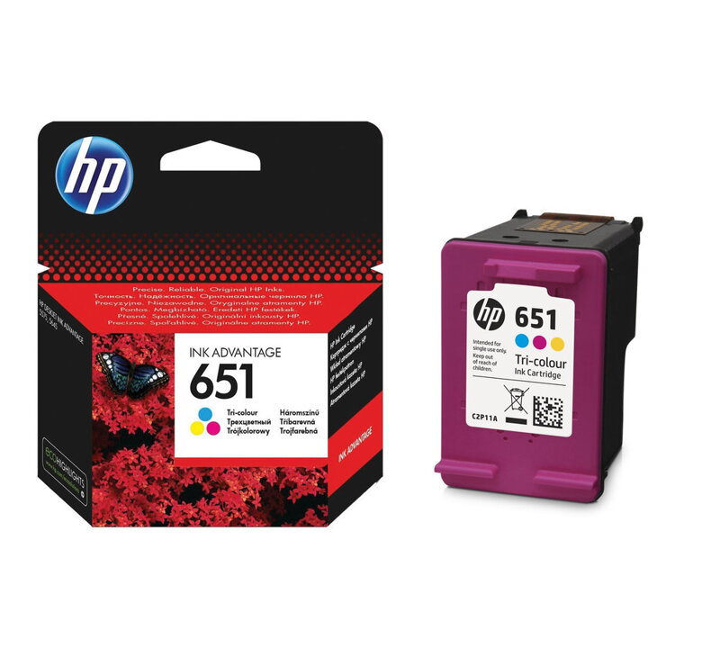 Trojfarebná originálna atramentová kazeta HP 651