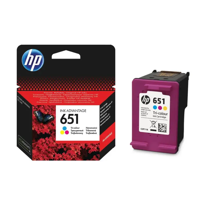 Atramentová kazeta HP 651 trojfarebná originálna