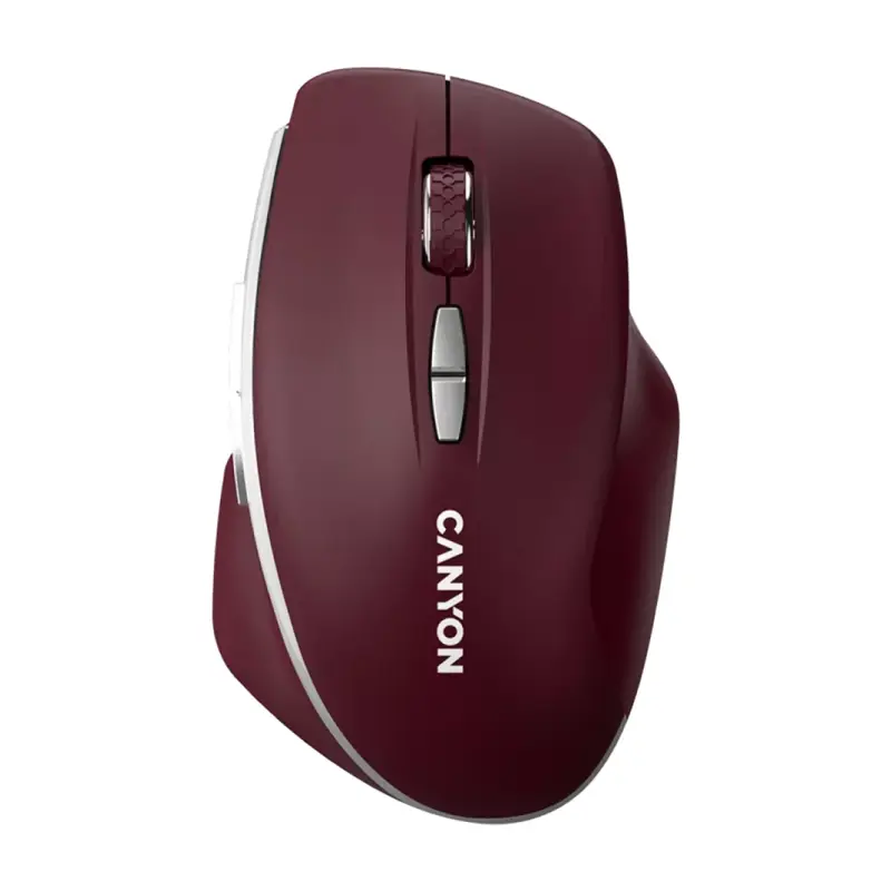 USB optická myš Canyon CNS-CMSW21BR, 1600DPI, bordová