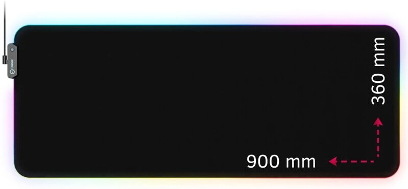 Podložka pod myš Lorgar Steller 919 s RGB podsvietením, veľkosť XL