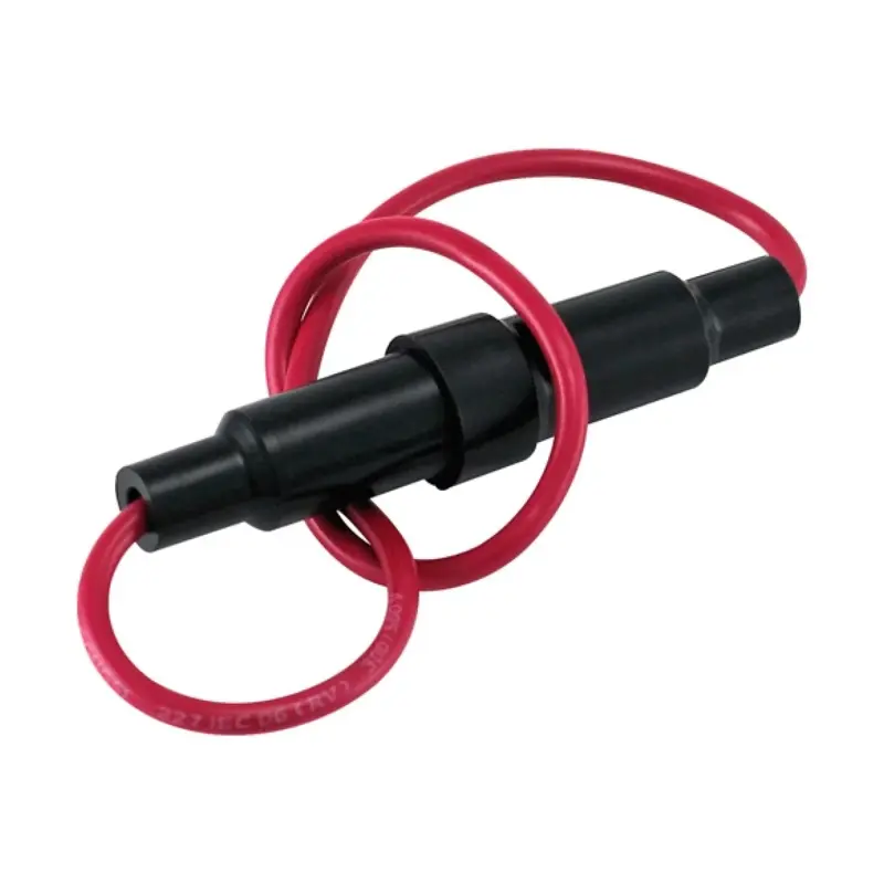 Poistkové púzdro 30mm s vodičmi, čierne