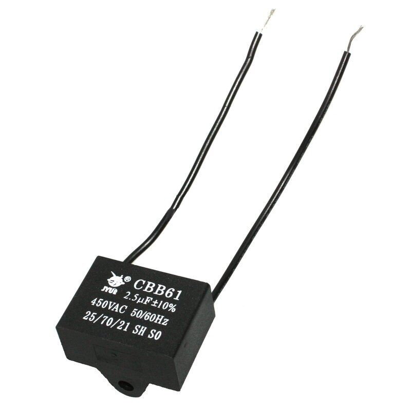 Rozbehový kondenzátor 2,5uF 450V CBB61 s vodičmi