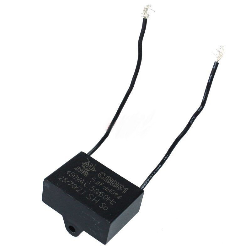 Rozbehový kondenzátor 5uF 450V CBB61 s vodičmi