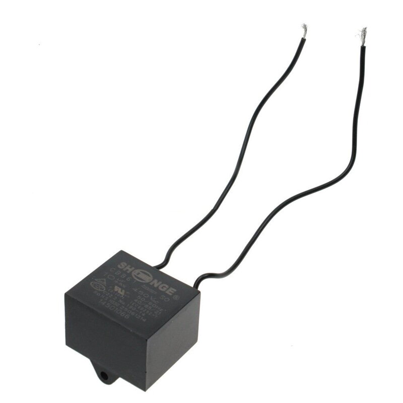 Rozbehový kondenzátor 10uF 450V CBB61 s vodičmi