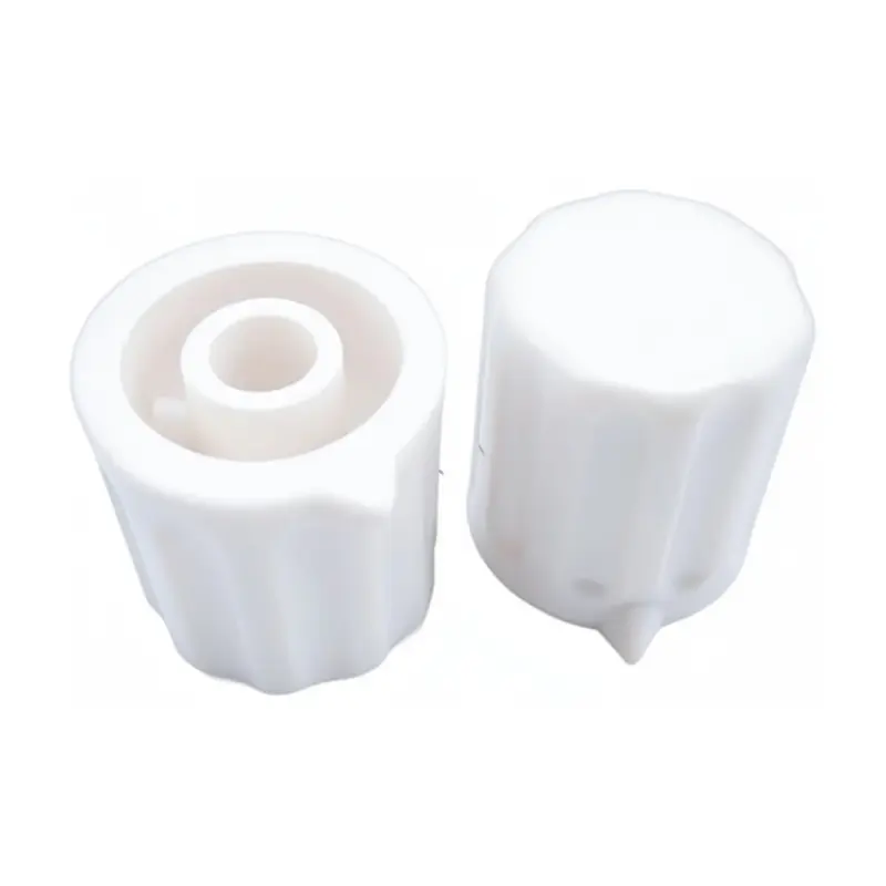 Gombík pre potenciometre 14x15mm, hriadeľ 4mm, biely