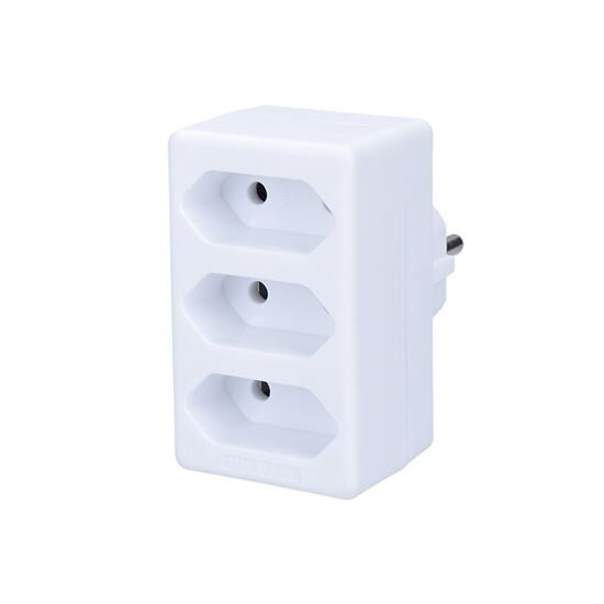 Rozbočovač zásuvky Solight P81, 3x plochá zásuvka, biely Rozbočovač zásuvky Solight P81, 3x plochá zásuvka, biely