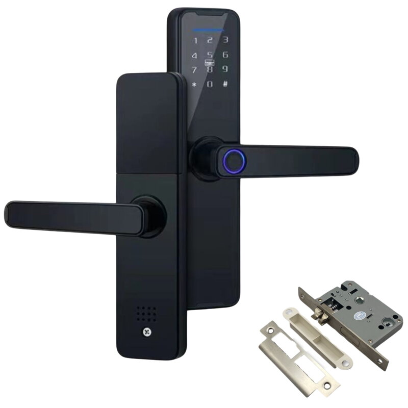 Smart kľučka s zámkom, čítačka RFID, klávesnica, otlačky prsta, TUYA/Bluetooth Smart kľučka s zámkom, čítačka RFID, klávesnica, otlačky prsta, TUYA/Bluetooth
