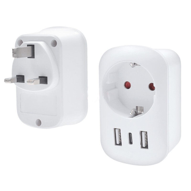 Cestovný adaptér s USB do Veľkej Británie, typ G