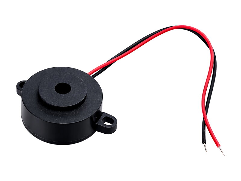 Bzučiak 12VDC, stály zvuk, čierny