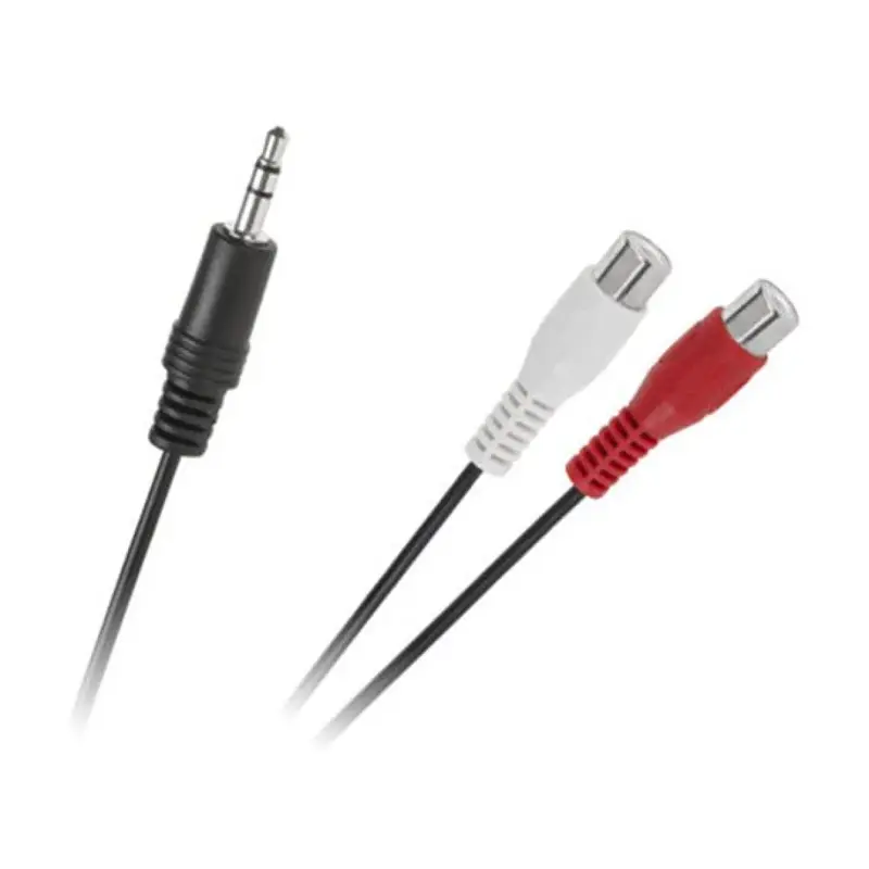 Šnúra JACK 3,5mm stereo / 2x Cinch zdierka, 25cm