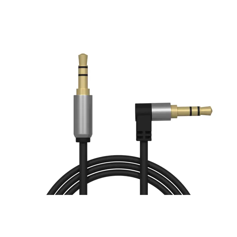 Šnúra Jack 3.5mm Stereo uhlová 1m METAL