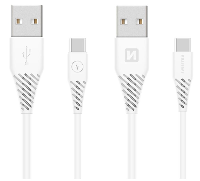 Šnúra USB - USB-C 3.1 1.5m biela (dlhší konektor 9mm)