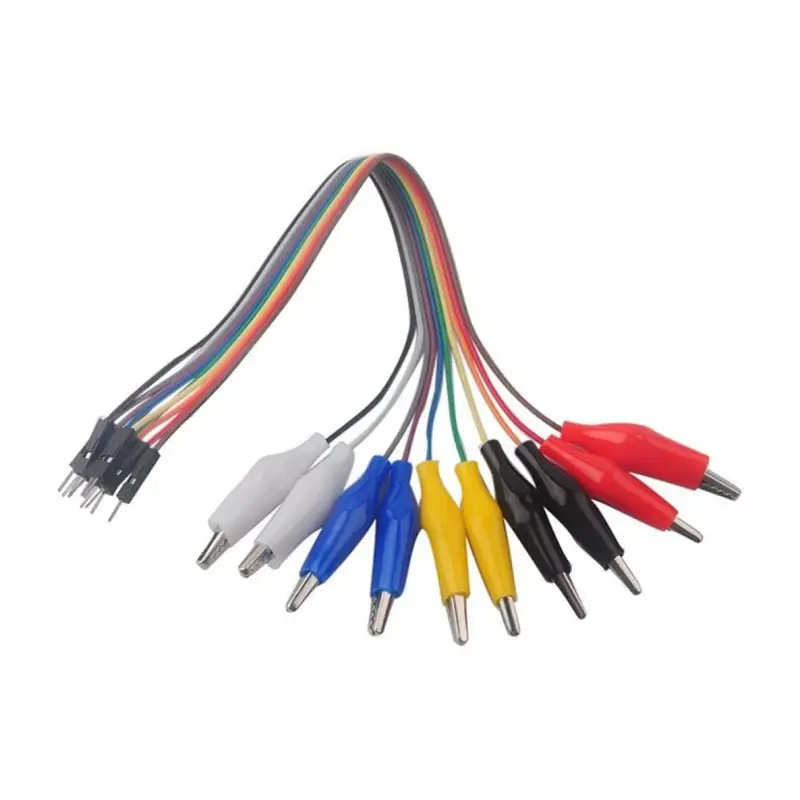 Prepojovacie vodiče dupont 10pin, samec-krokosvorka, 30cm