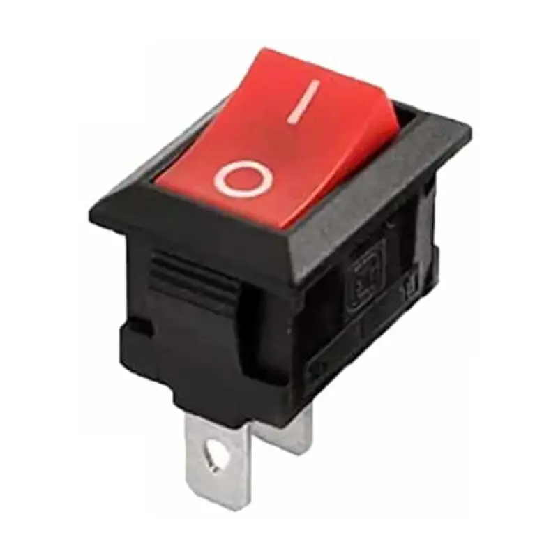 Malý kolískový prepínač ON/OFF 2pin, červený
