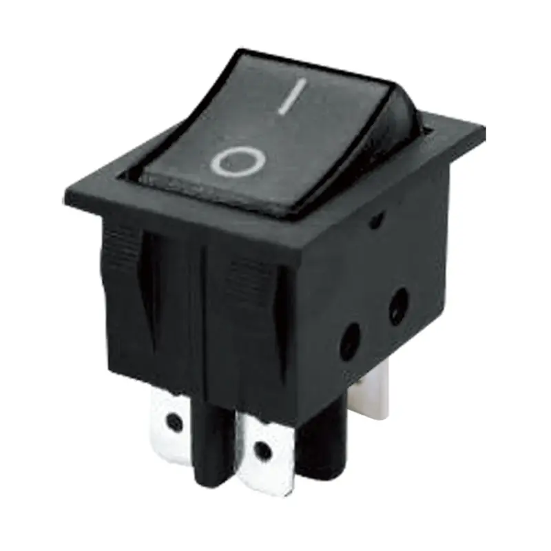 Prepínač 4pin/2polohy široký 230V/15A (ON)-OFF