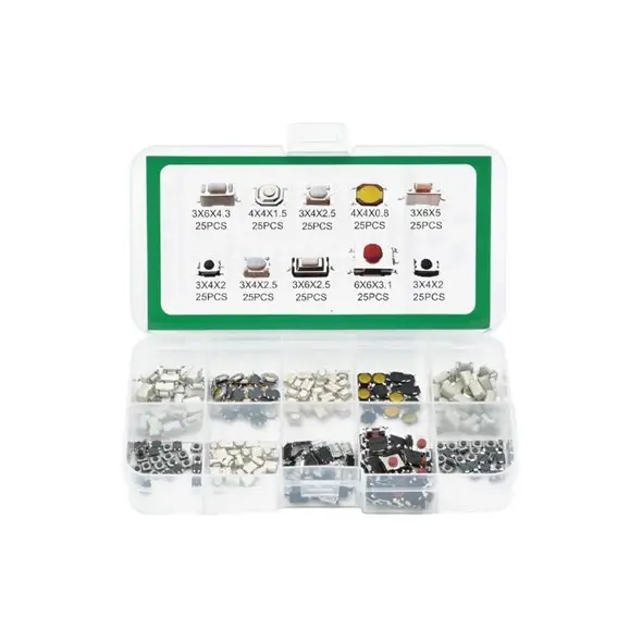 Sada 250ks SMD mikroprepínačov Sada 250ks SMD mikroprepínačov