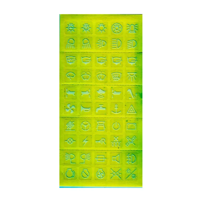 Lepiace štítky na vypínače - symboly pre loď, 13x13mm, 50ks