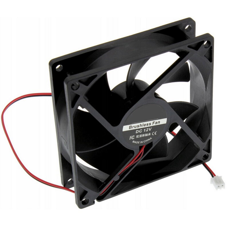 Ventilátor 92x92x25mm 12V/0,2A 2800RPM, 2 vodičový