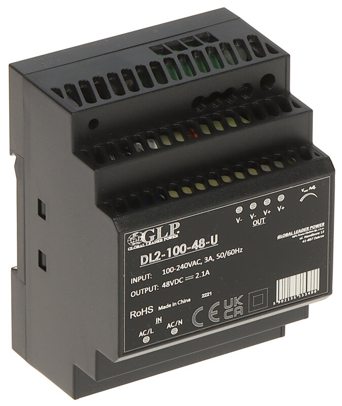Zdroj na DIN lištu GLP 48V 100W