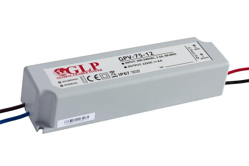 Zdroj pre LED GPV-75-12, 12V/6A 72W IP67