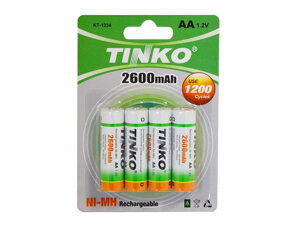 Nabíjacie batérie AA (R6) 1,2V/2600mAh TINKO NiMH