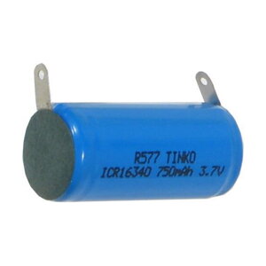 Batéria nabíjacia Li-Ion 16340 3,7V/750mAh TINKO, páskové vývody