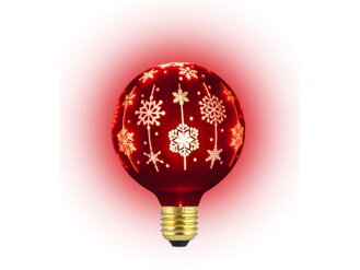 Vianočná LED žiarovka E27 4W G95 biela teplá RETLUX RXL 368 červená